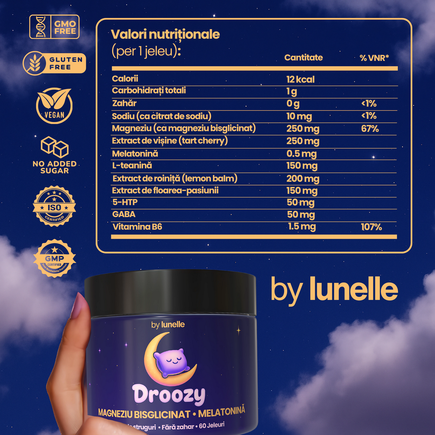 Droozy™ - Gummies cu Magneziu Bisglicinat și Extracte Naturale
